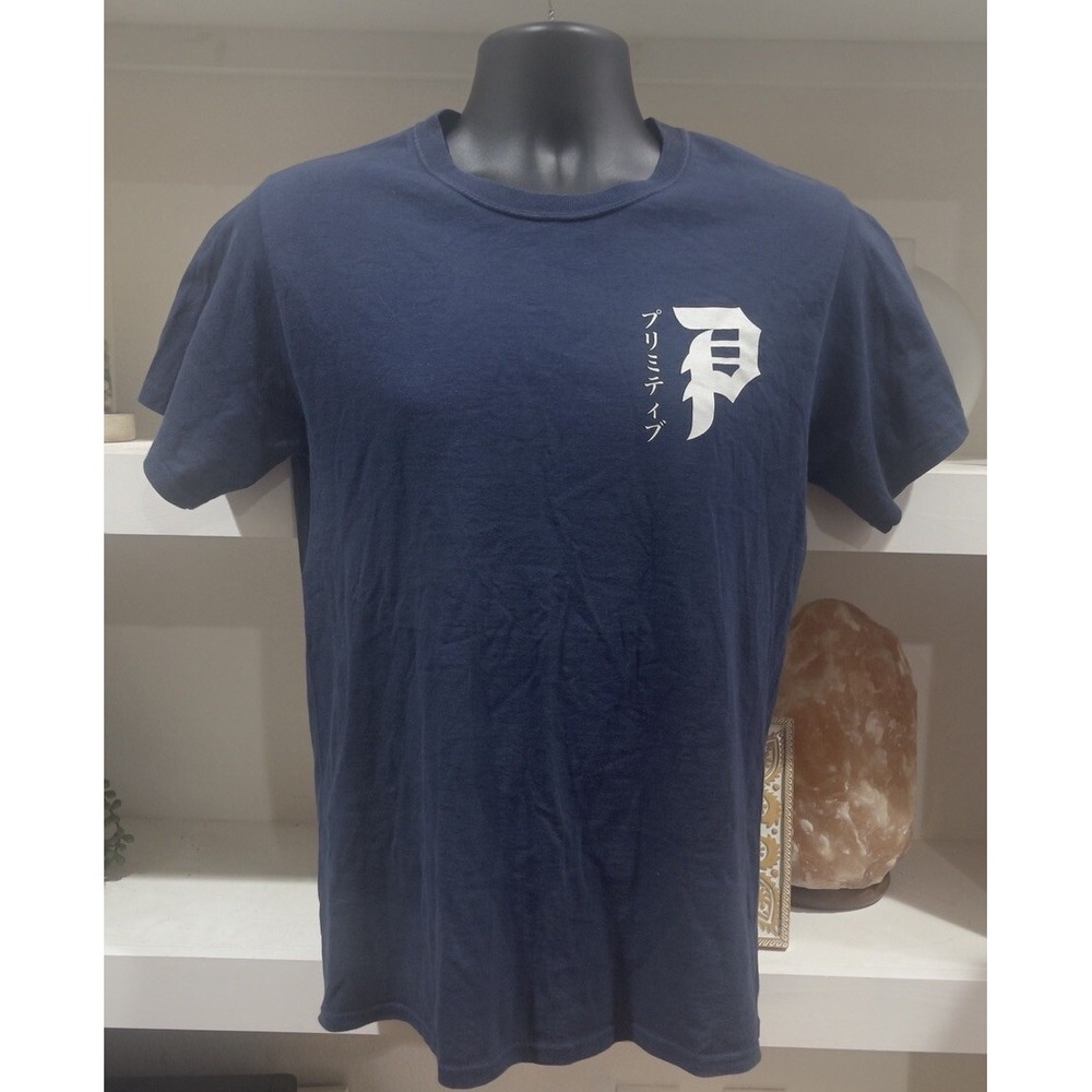 Primitive Men's‎ T-Shirt Navy Size Medium
